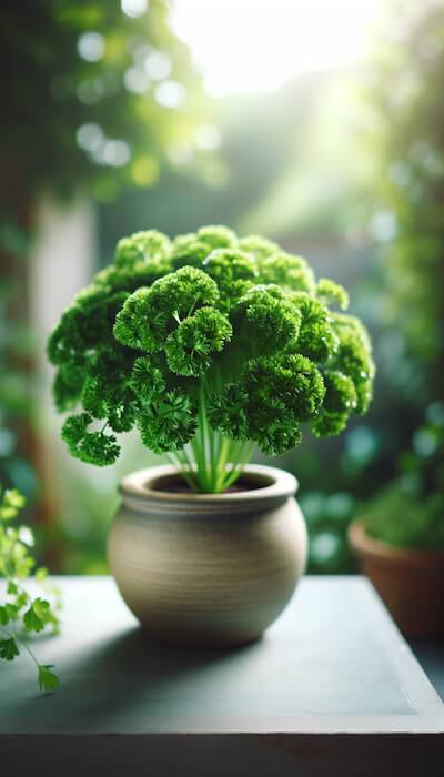 parsley plant indoor pot