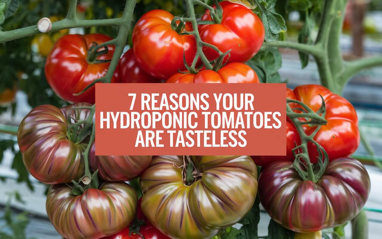 7 Reasons Why Hydroponic Tomatoes Are Tasteless (And How to Fix It!) a vine laden with plump, heirloom tomatoes