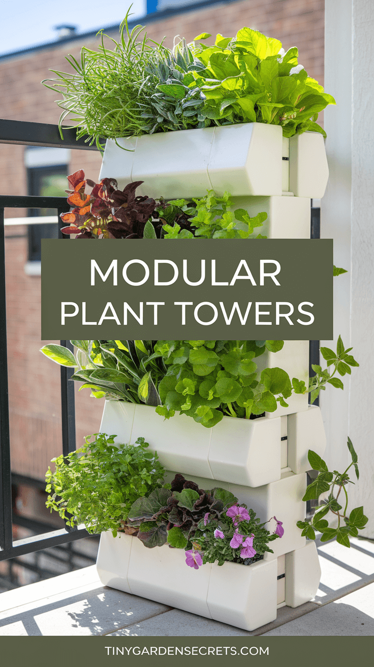 Small Space, Big Green Dreams: 8 Stunning Vertical Mini Garden Ideas to Transform Your Tiny Nook modular plant towers