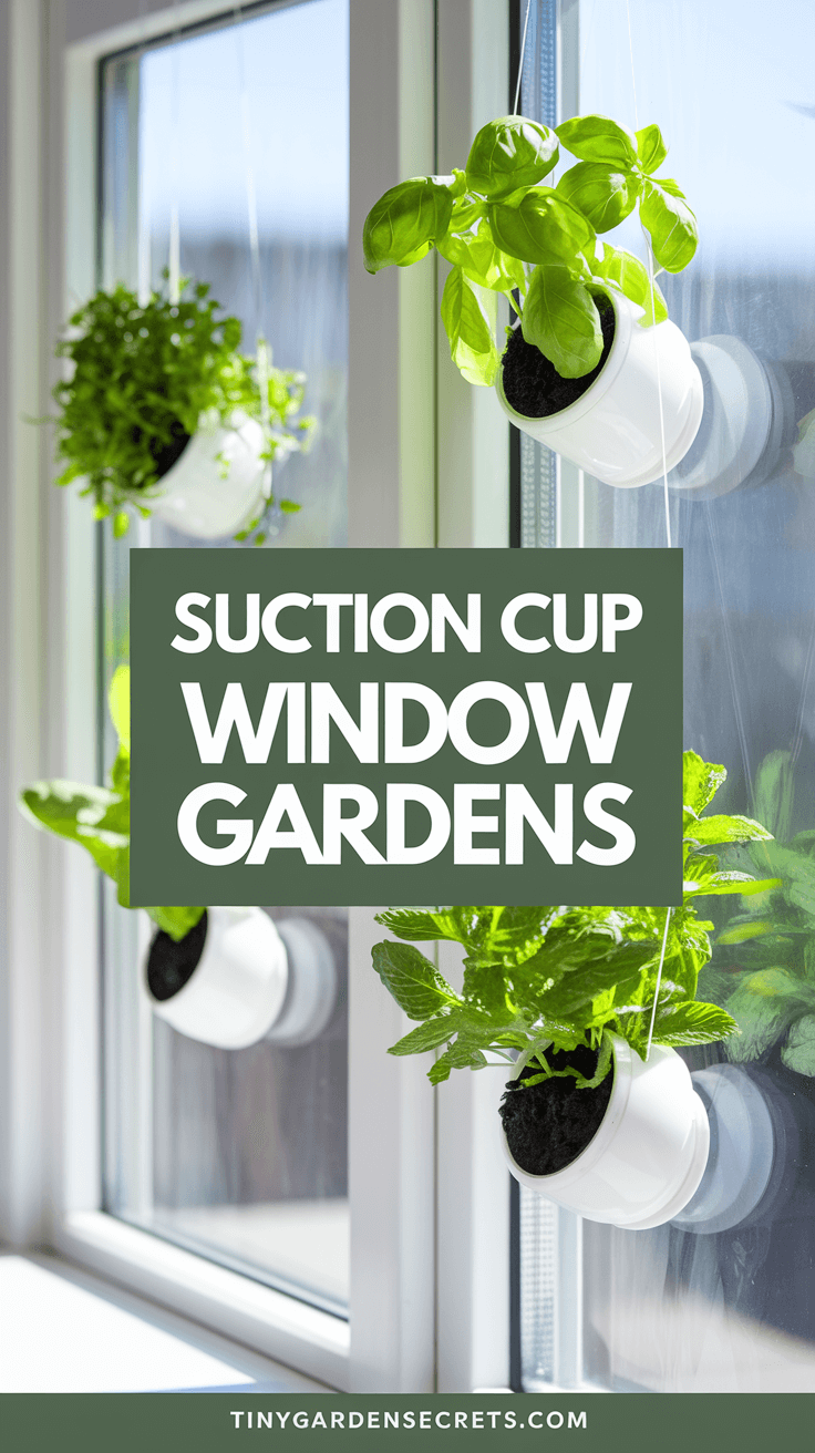 Small Space, Big Green Dreams: 8 Stunning Vertical Mini Garden Ideas to Transform Your Tiny Nook suction cup window gardens