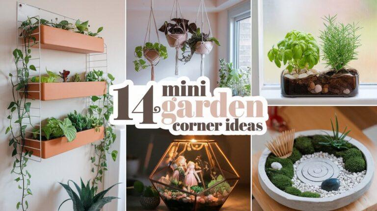 collage of mini garden corner ideas landscape