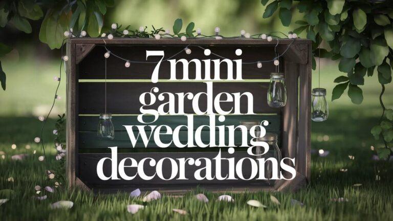 mini garden wedding decorations
