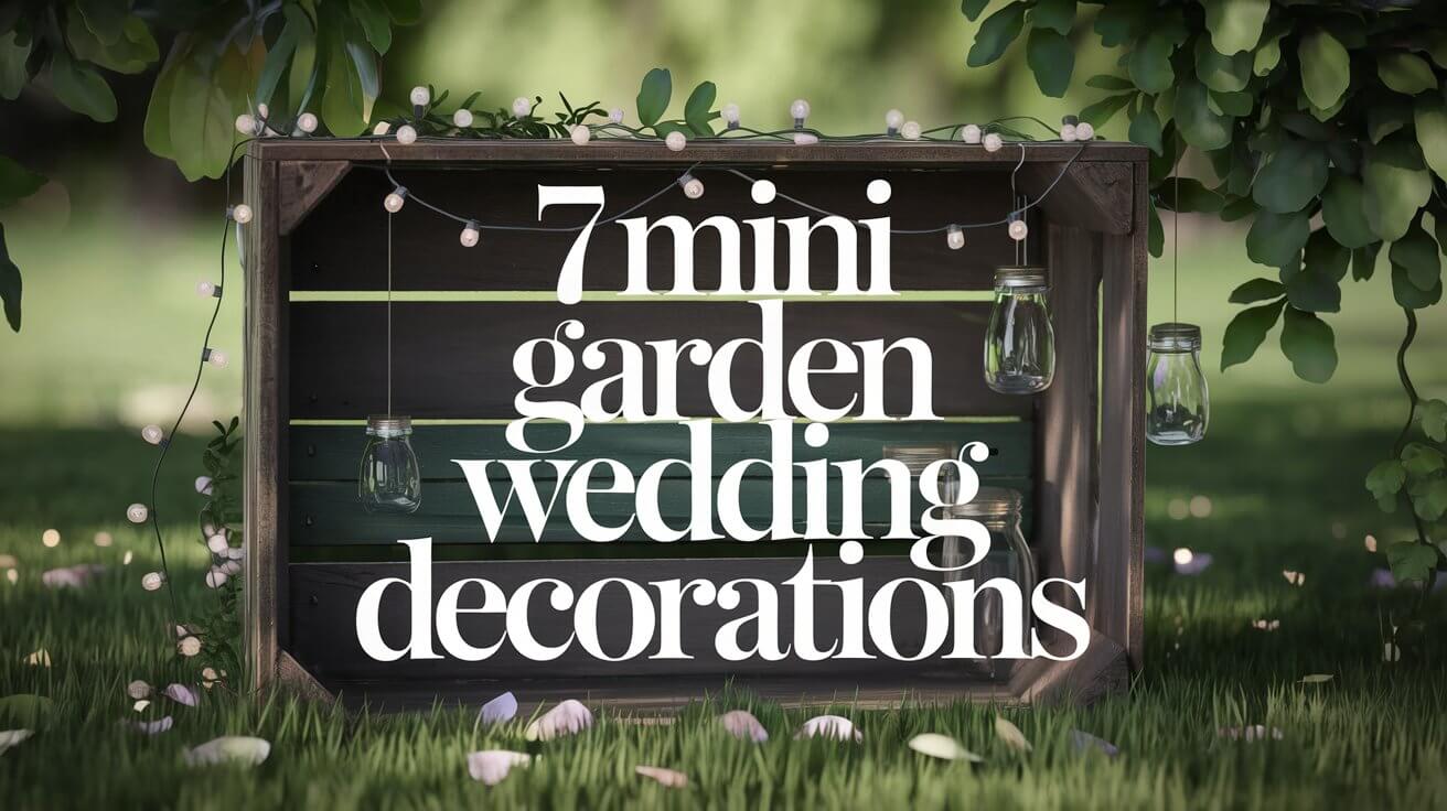 7 Mini Garden Wedding Decorations: Beautiful and Budget-Friendly Ideas mini garden wedding decorations
